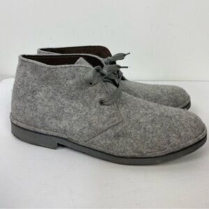 Boston Made in Spain Grey gray Wool Mens Chukka Boots